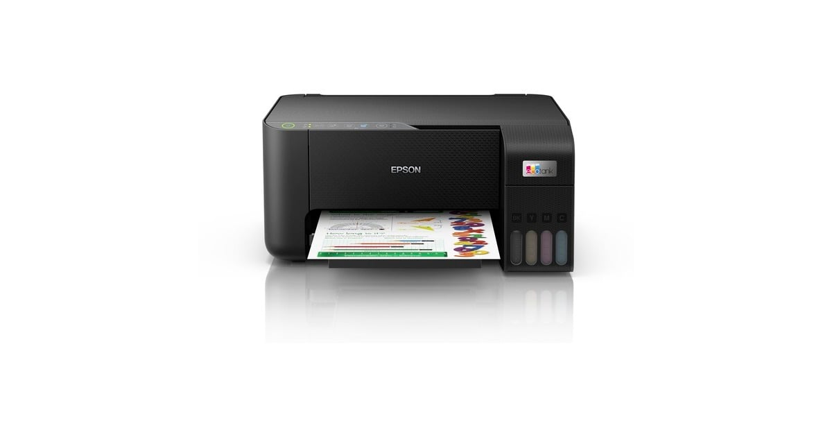 EpsonEcoTank ET-2860 A4 multifunctionele Wi-Fi-printer met inkttank all-in-one inkjetprinter  (Zwart, Scannen, Kopiëren, inclusief tot 3 jaar inkt)