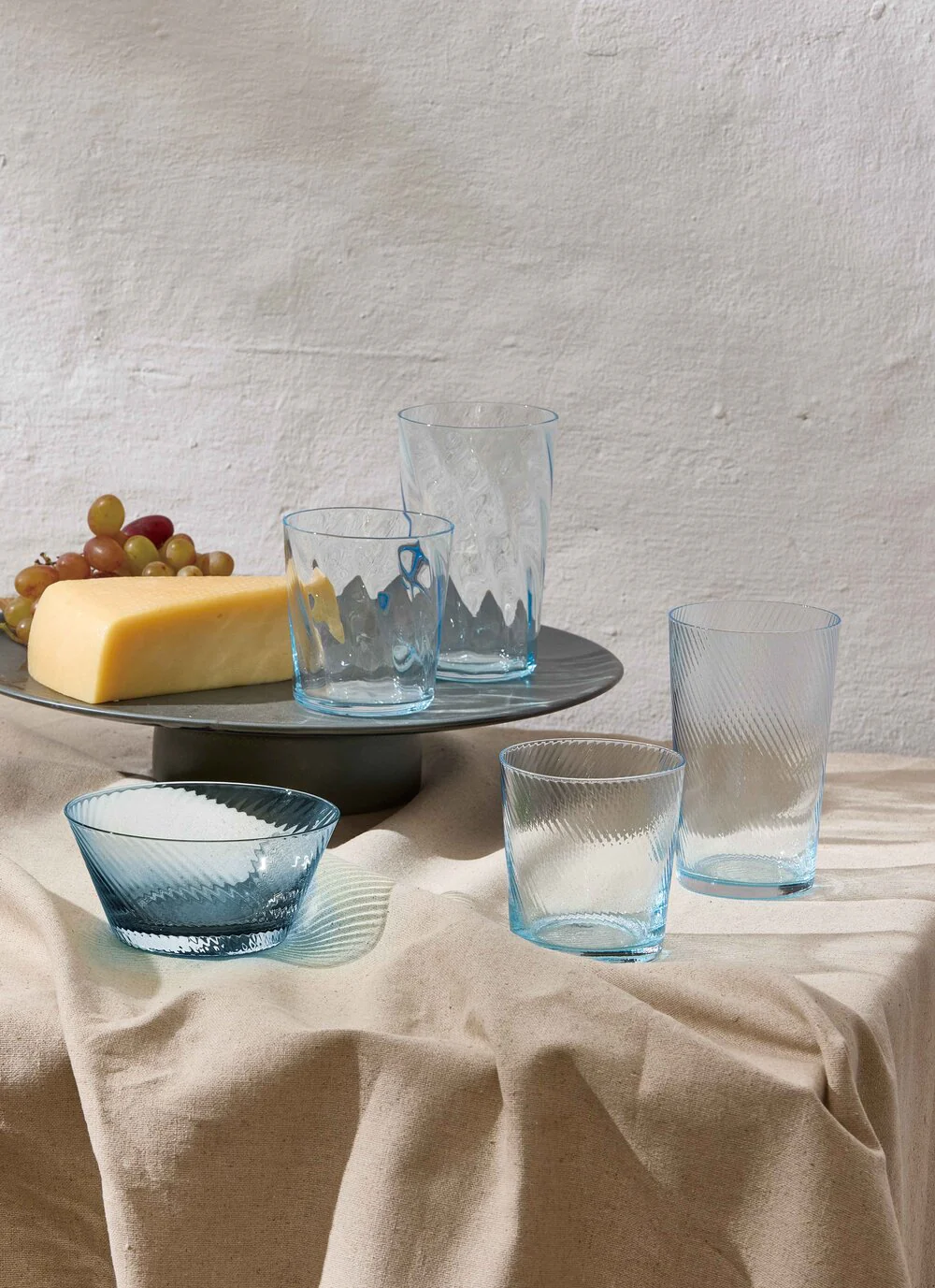 RAW  Unique Optic Low Water glas, lyseblå - 30 cl.