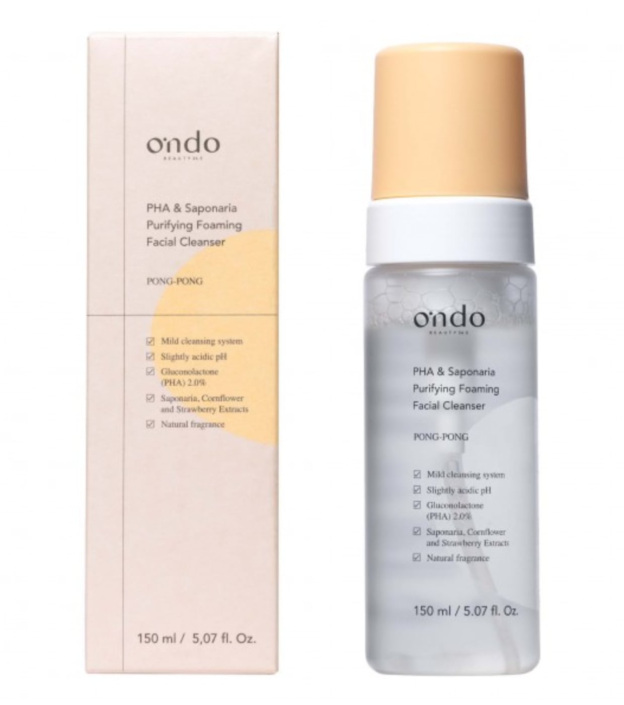 Ondo Beauty 36.5 - Mousse de Limpeza Purificante PHA & Saponaria