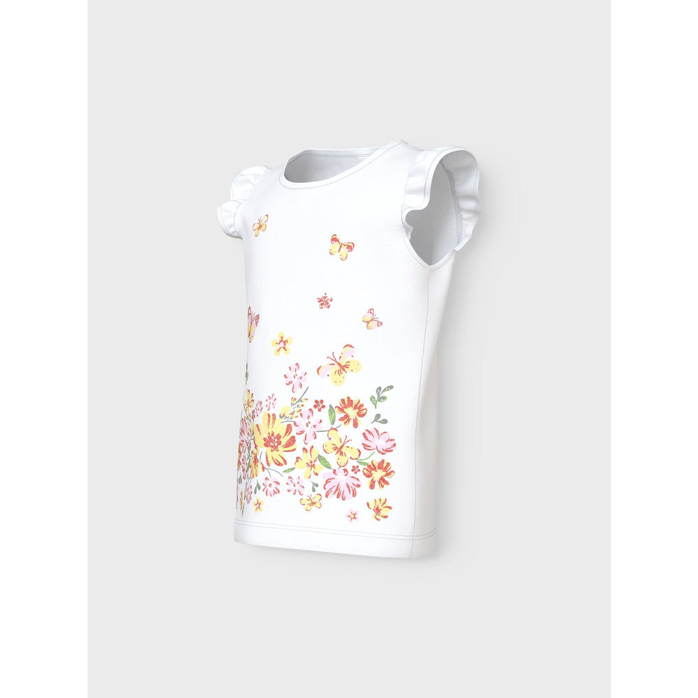 Køb Name It Bright White Yellow Flower Vayana Capsl Top
