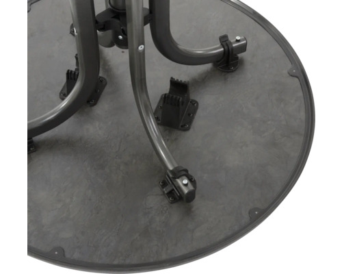 Staande tafel Ø 70 cm hout metaal rond antraciet
