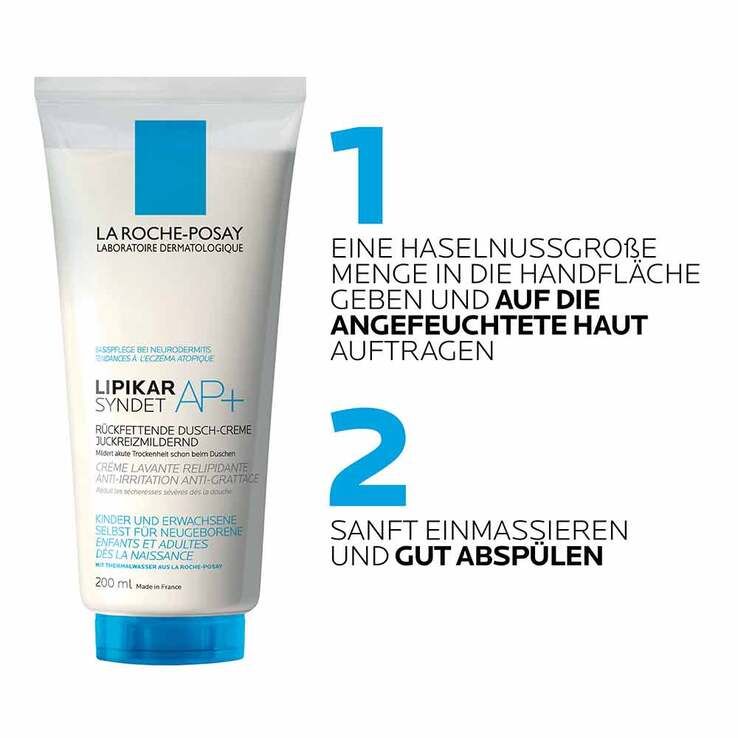 La Roche-Posay Lipikar Syndet AP+ Reinigungs-Cremegel, 200 ml