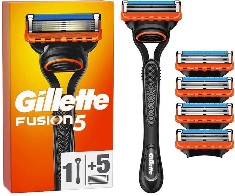 Gillette - Fusion 5 - Scheerset - Houder & 5 Navulscheermesjes