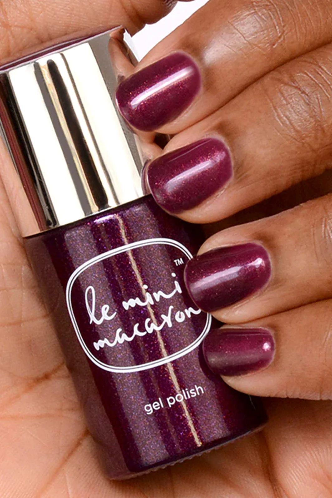 Le Mini Macaron Neglelak Gel dark plum