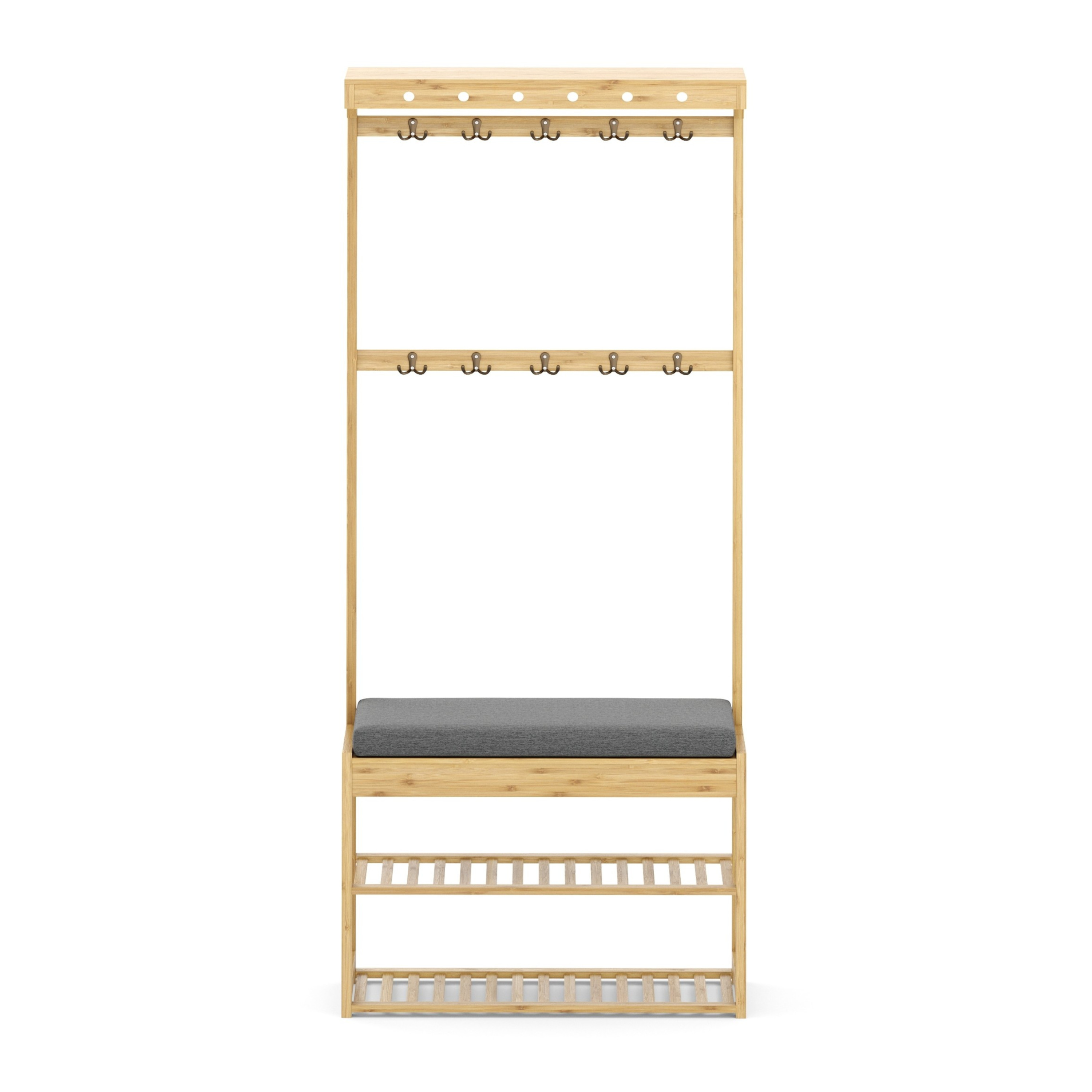 Garderobe Schuhregal Bambus BRENT 70 x 175 cm natur