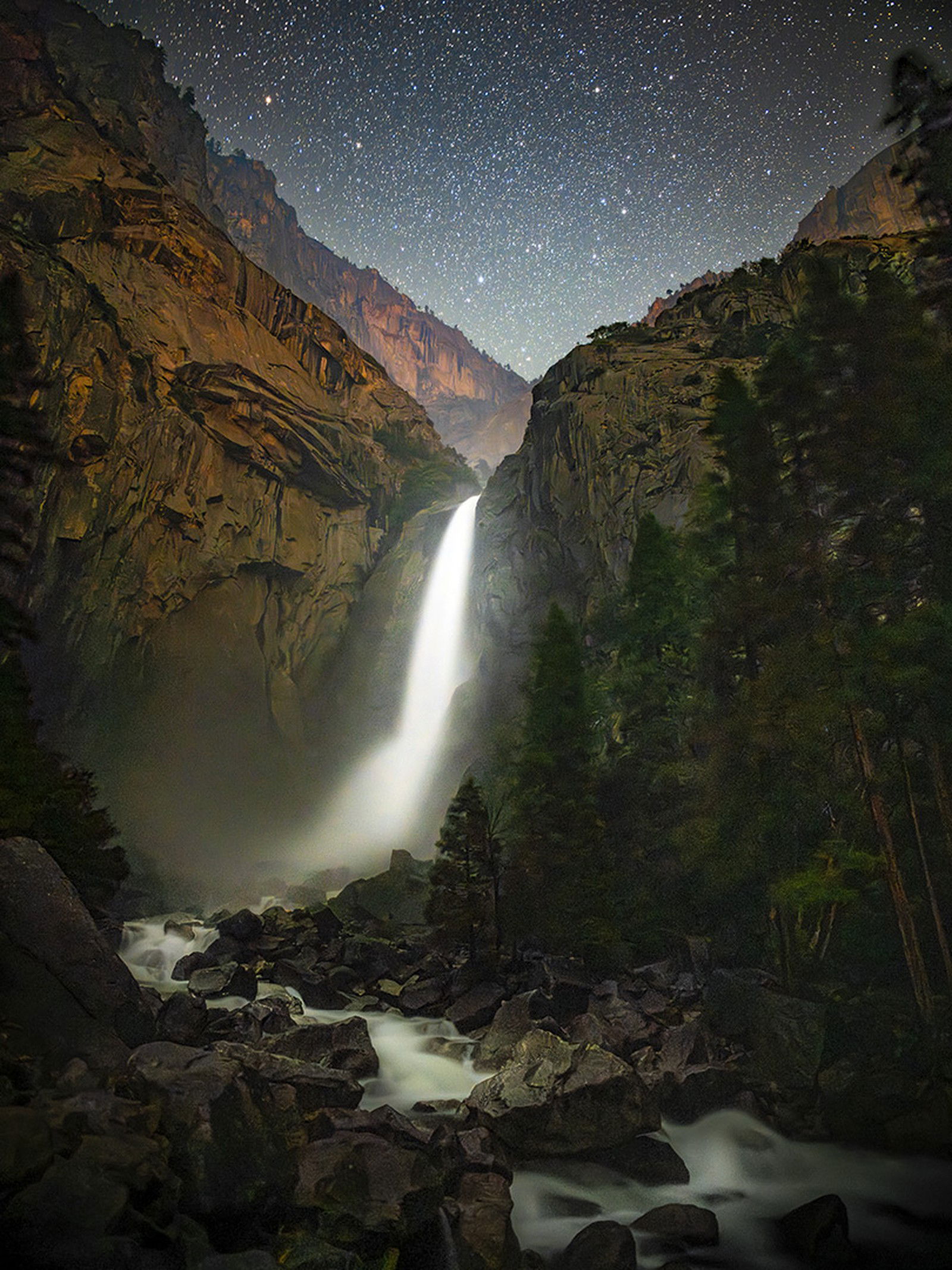 Yosemite Falls at Night by Babak Tafreshi - Limited Edition. Edition of: 150. Signed.