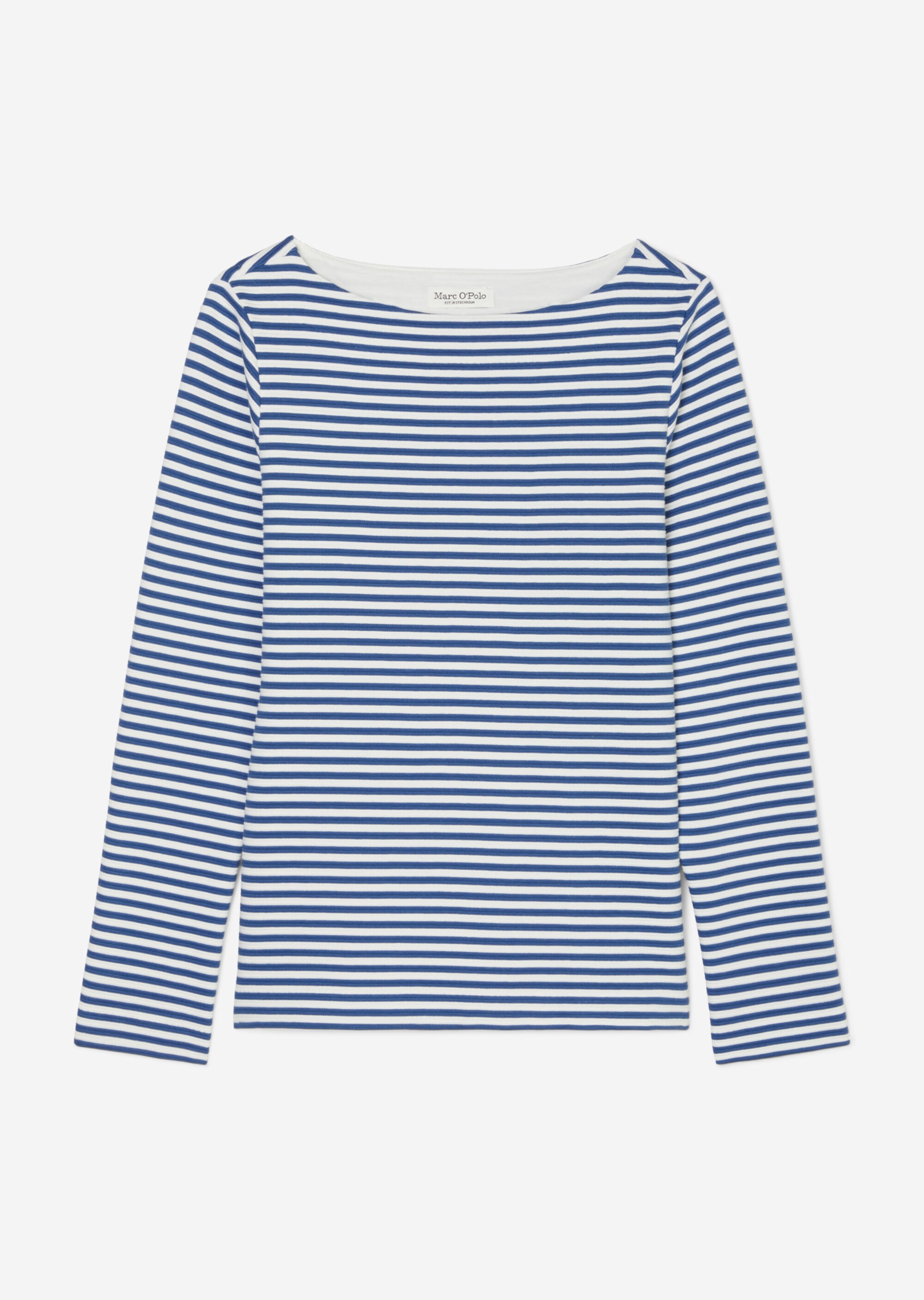 Streifen-Longsleeve regularaus Ottoman-Jersey