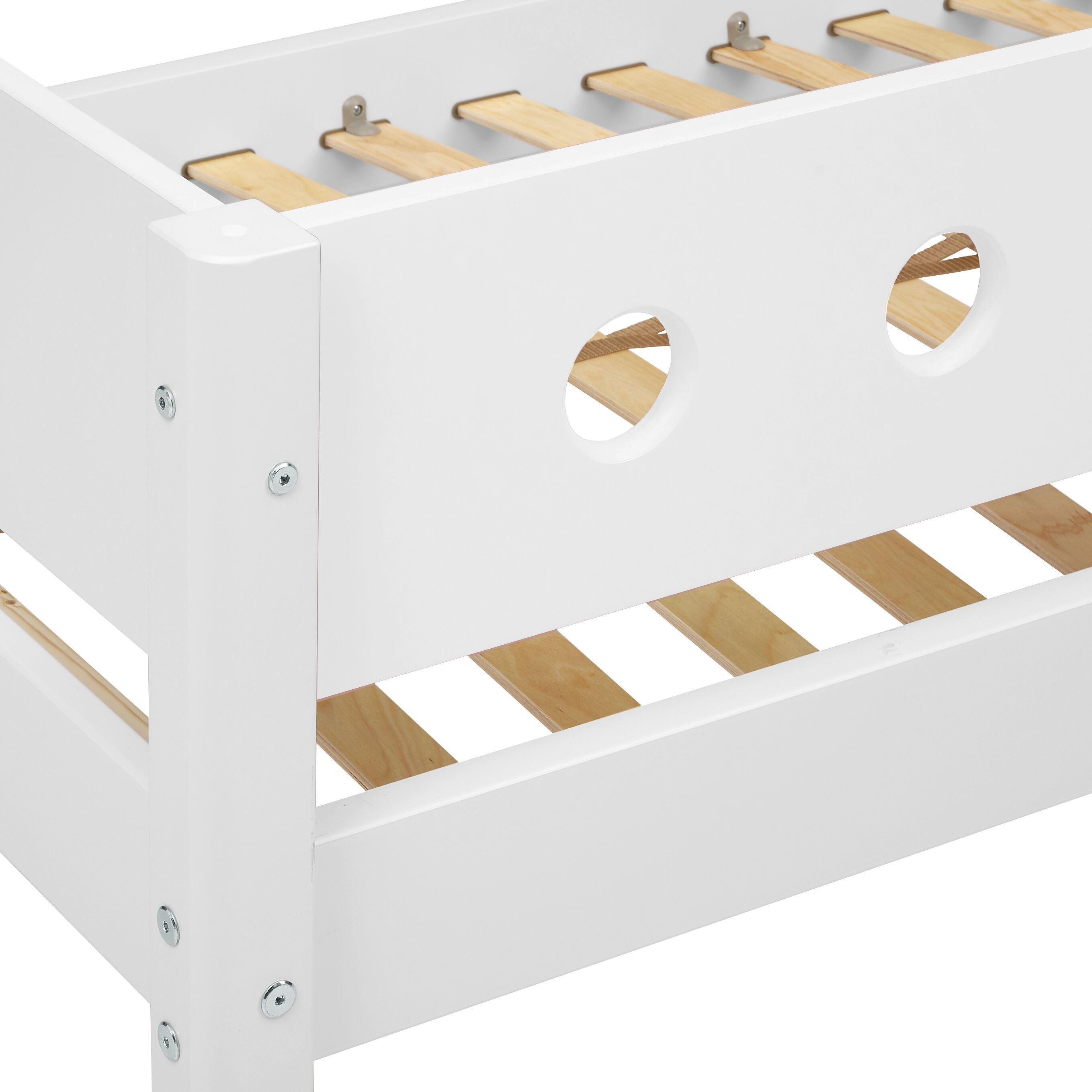 Flexa WHITE Einzelbett - Weiss / B: 100.0 cm x T: 210.0 cm x H: 67.0 cm