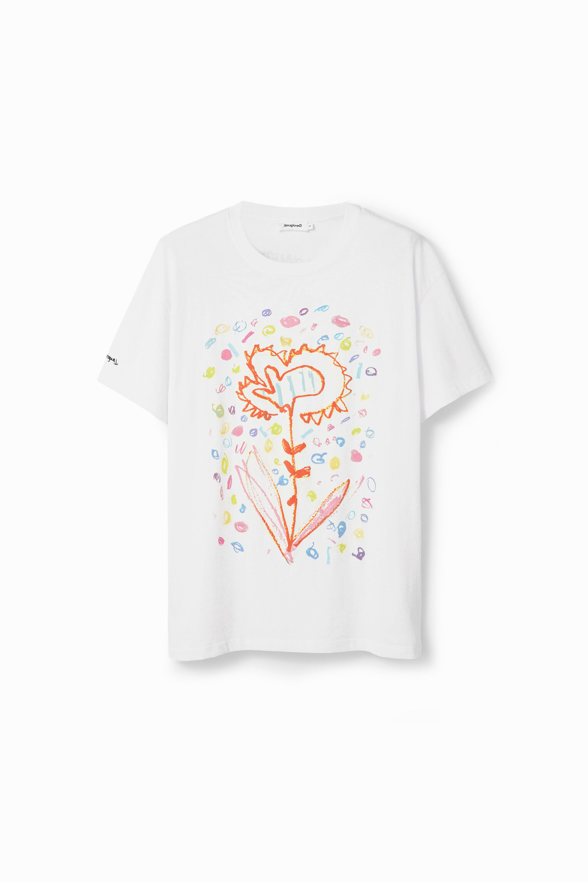T-shirt décontracté fleur arty