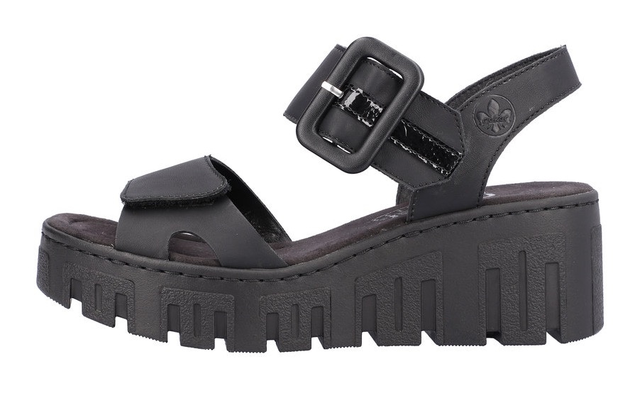 Rieker Keilsandalette  , Sommerschuh, Sandale, Keilabsatz, mit Plateau