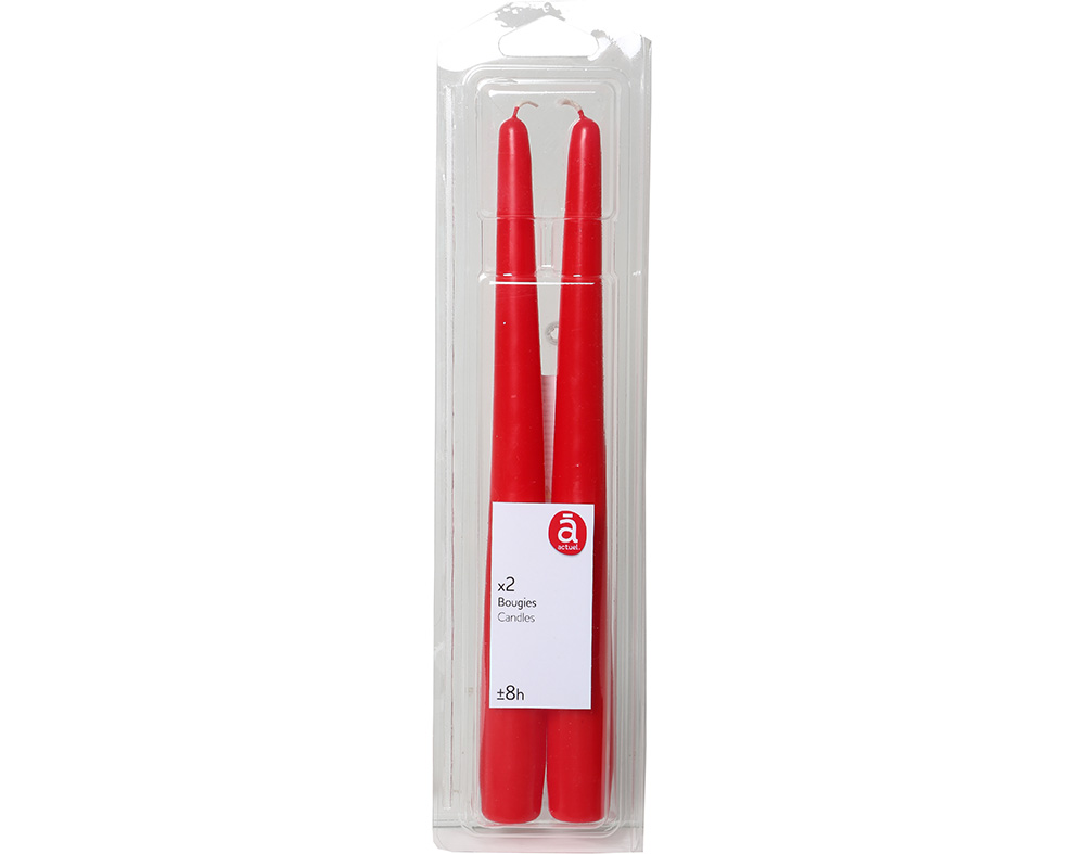 2 VELAS ACTUEL VERMELHO