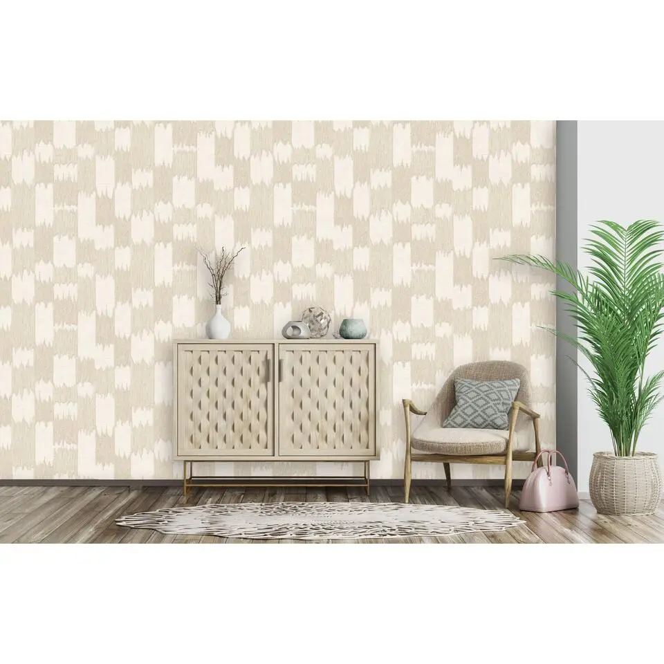 Dutch Wallcoverings Vliesbehang Renaissance textured loom - beige - 10m x 53cm