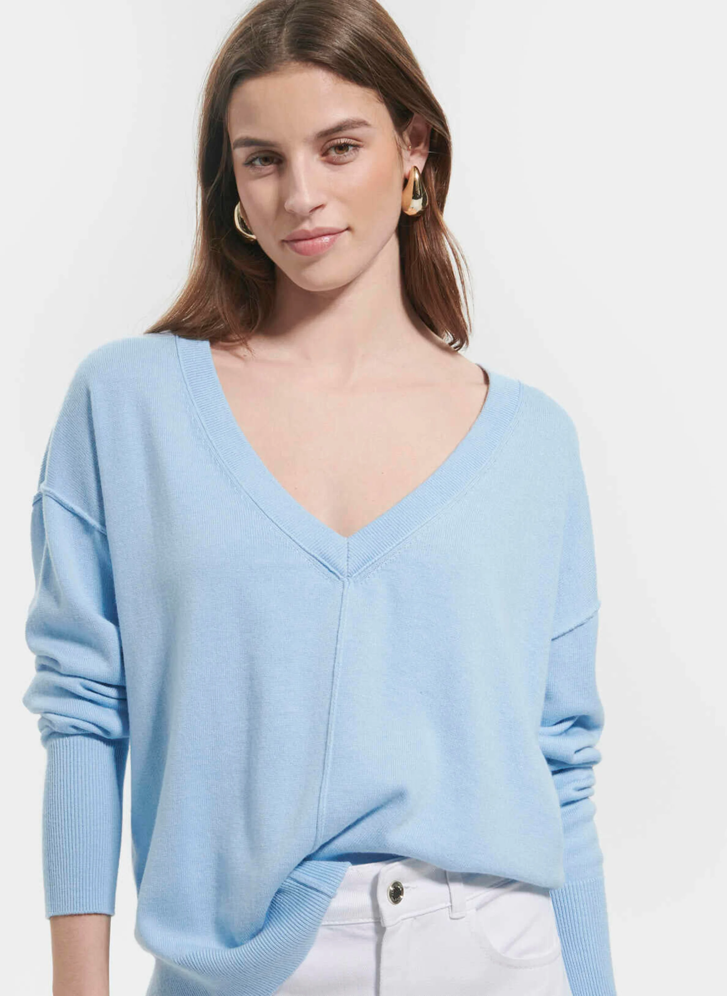 PUCCI - Pull droit en maille | Bleu