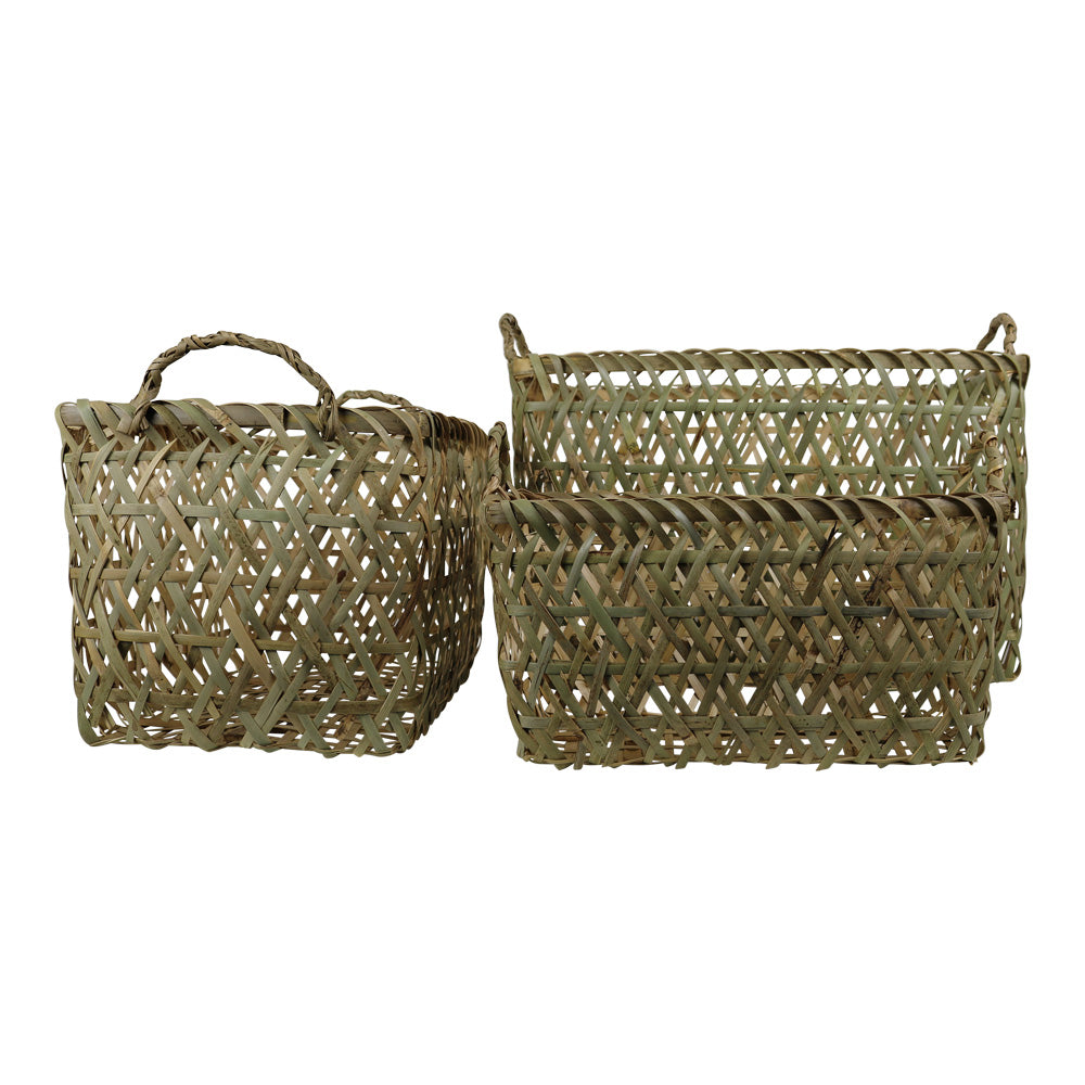 Mand (set Van 3) Bamboe - Hout - Naturel - Hout