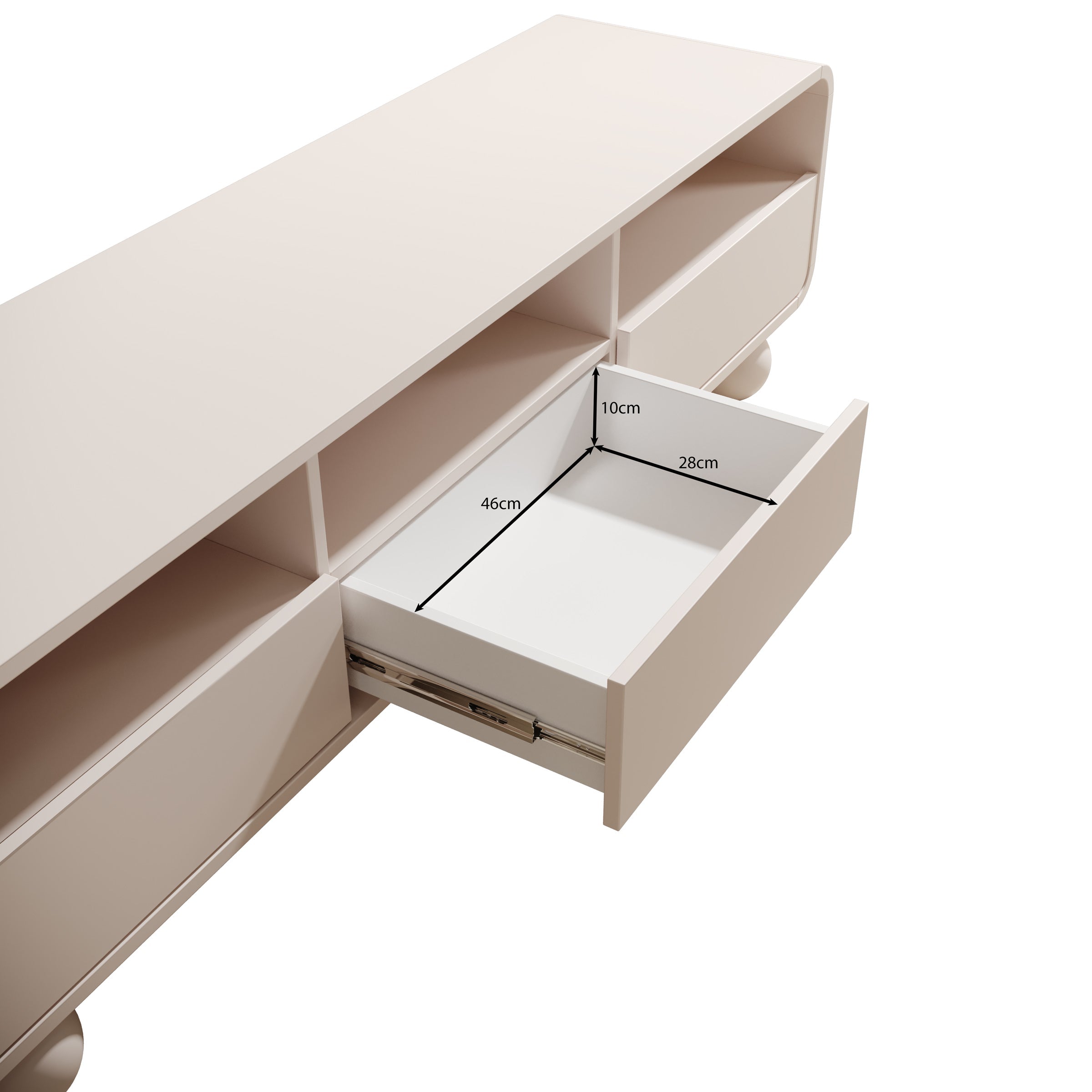 Meubella - Anobo - TV-Meubel - Beige - 160 cm