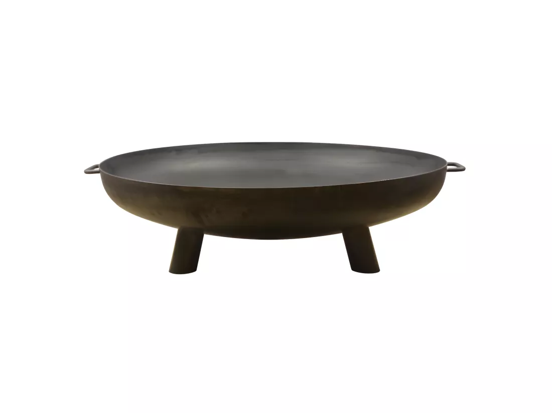 Brasero en métal - Coupe ronde - D 100 cm x H 30 cm - Noir