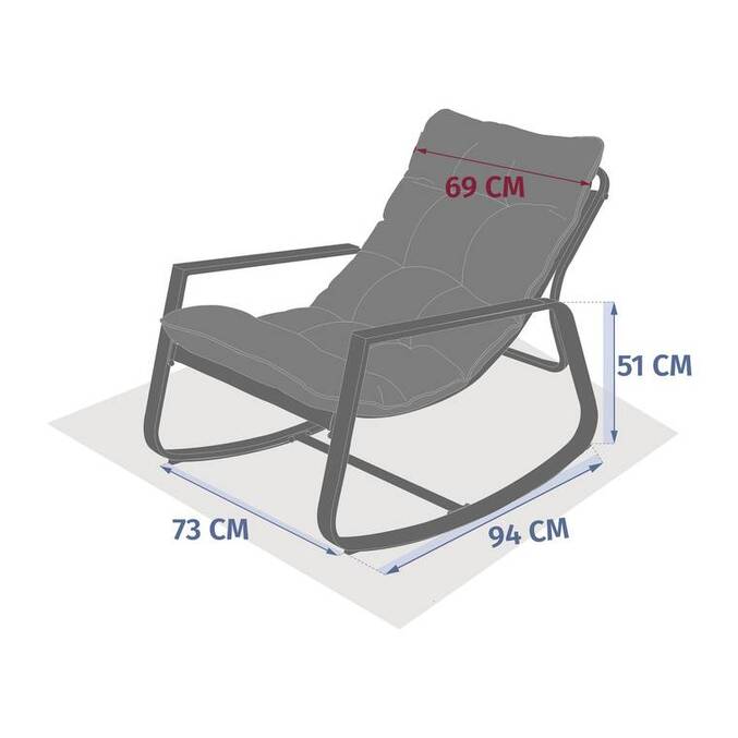 Fauteuil à bascule FELINIO Vert Laurier