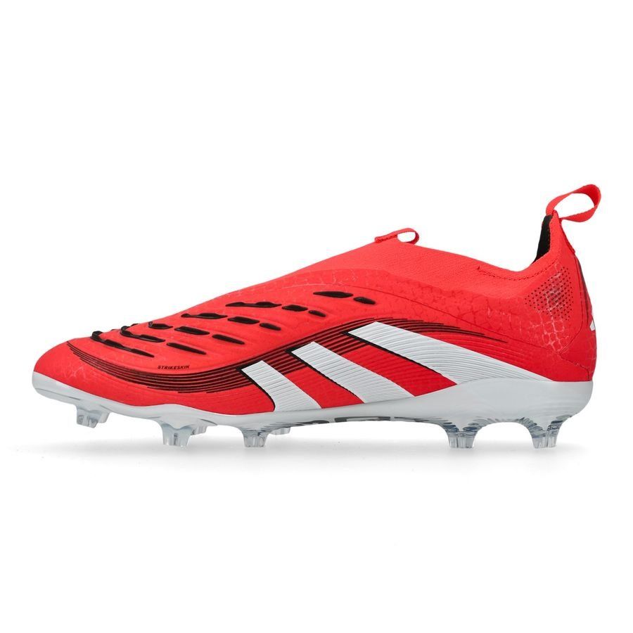 adidas Predator Elite Laceless FG Pure Victory - Lucid Red/Blanc/Noir Enfant
