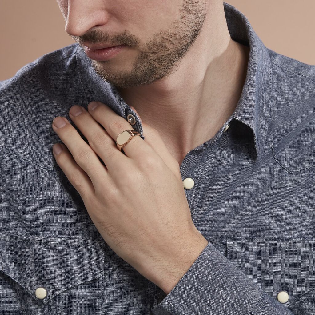 Chevalière Plaqué Or Jaune Nail