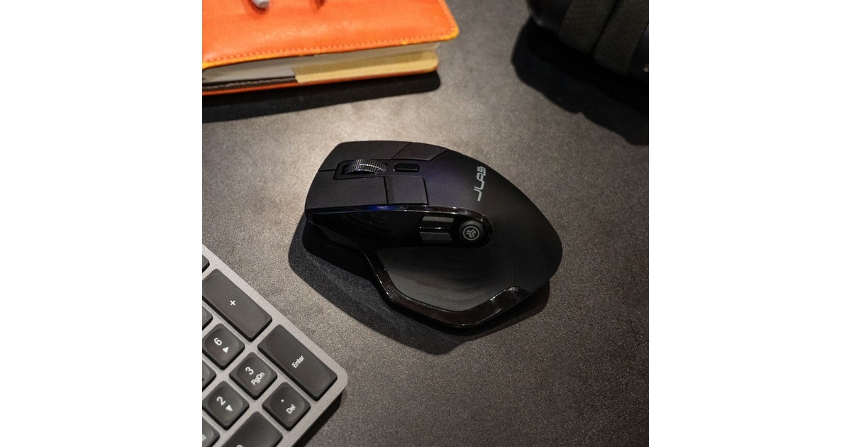 JLabEpic Wireless Mouse  (Zwart, 1200 - 2400 DPI, Bluetooth 5.2 / 2.4 GHz / USB)