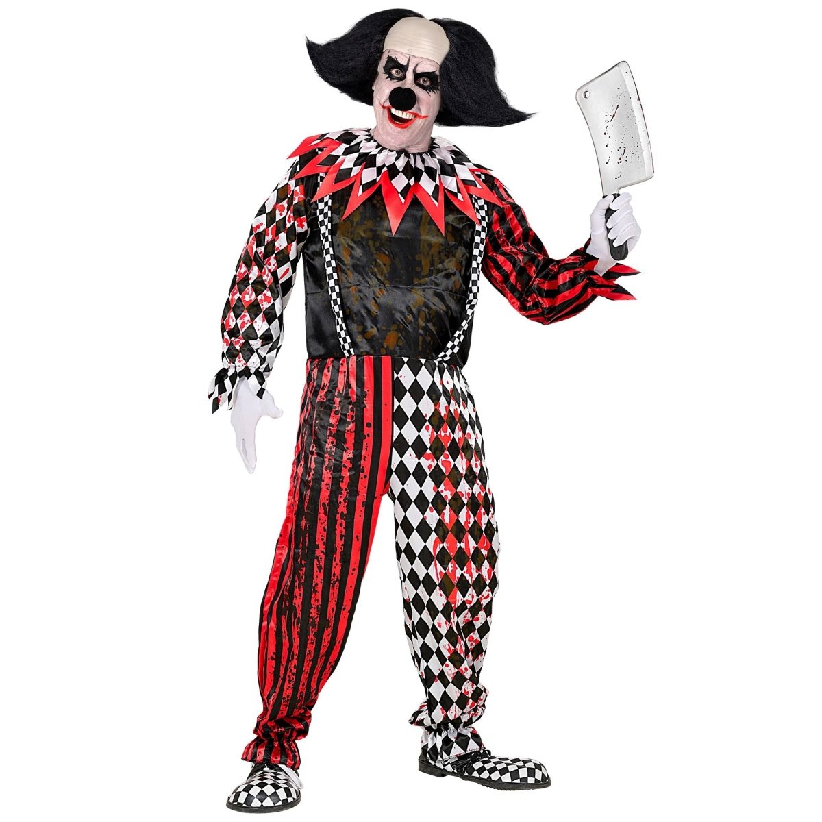 Halloween Kostuum Rood Zwart Clown