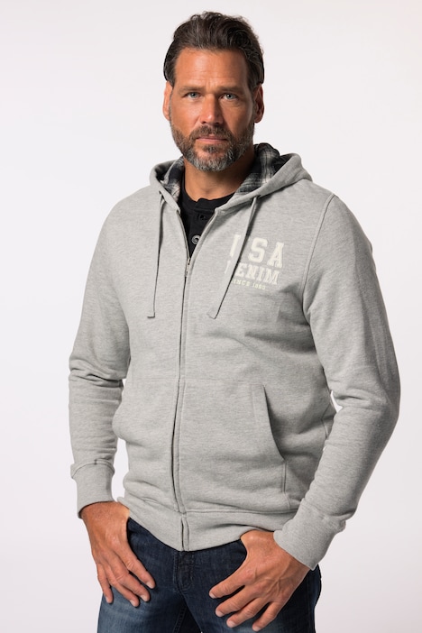 JP 1880 Hoodiejacke, Sweat, Kapuze, bis 8 XL