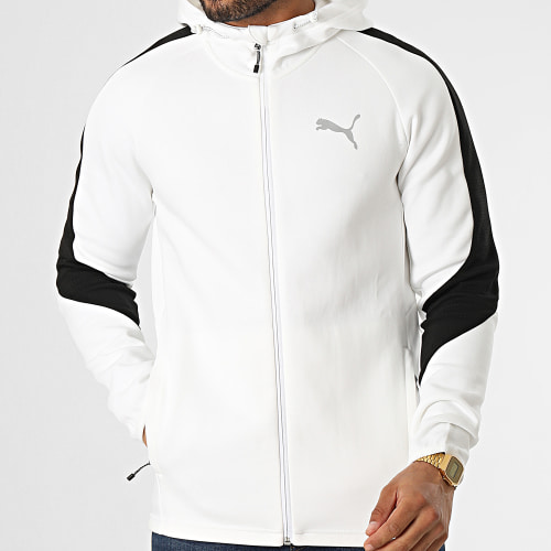 Veste Zippée Capuche A Bandes Evostripe 849915 Blanc