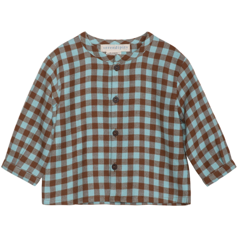 Køb Serendipity Coffee Checks Baby Brushed Skjorte