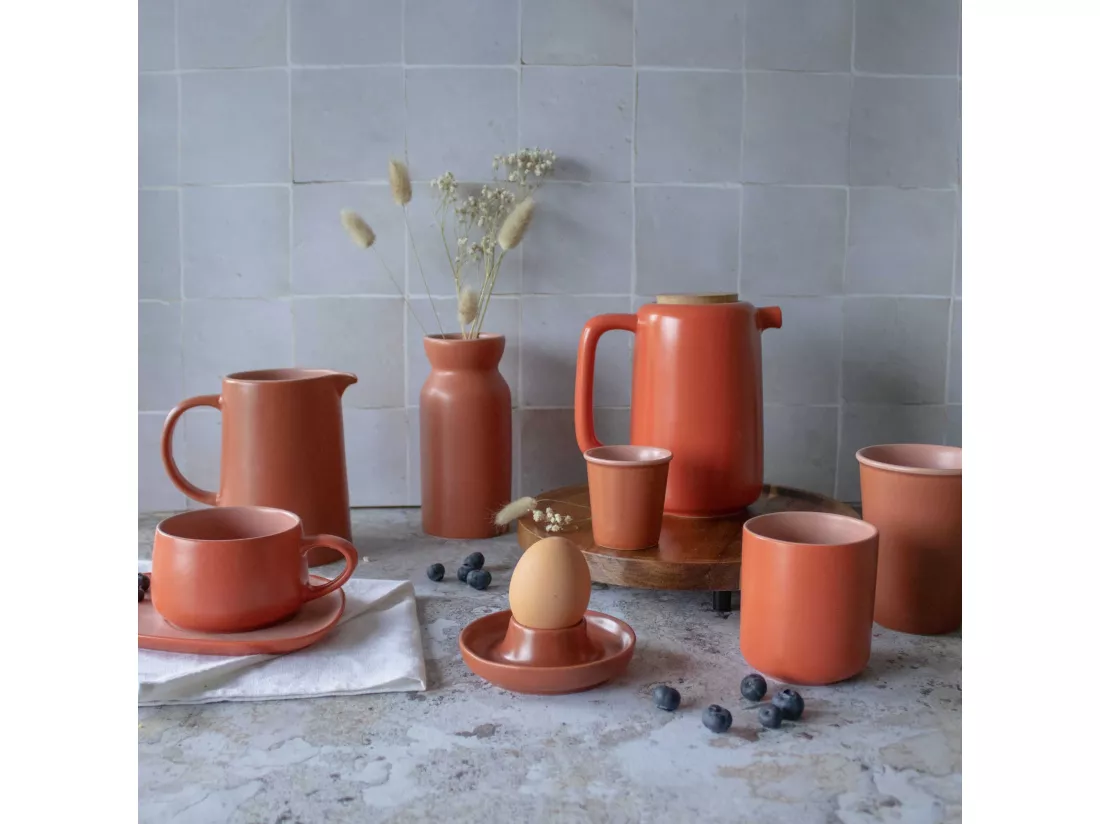 Ogo Living - Coquetier Outo En Gres Paprika