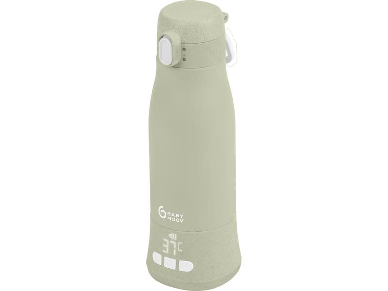 Babymoov Flaschenwärmer Moov & Feed Sage Green Portabler Schoppenwärmer aus Edelstahl