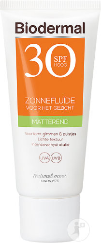 Biodermal Fluide Solaire Matifiant Visage IP30 Tube 40ml