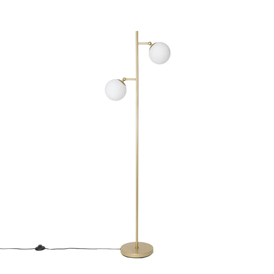 Qazqa vloerlampen pallon wit e14
