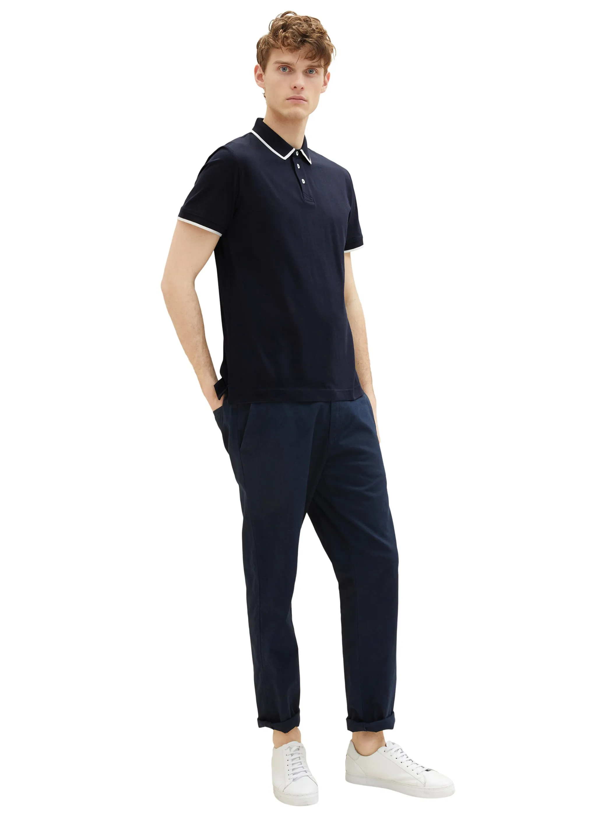 Herren Poloshirt mit kleinem Print