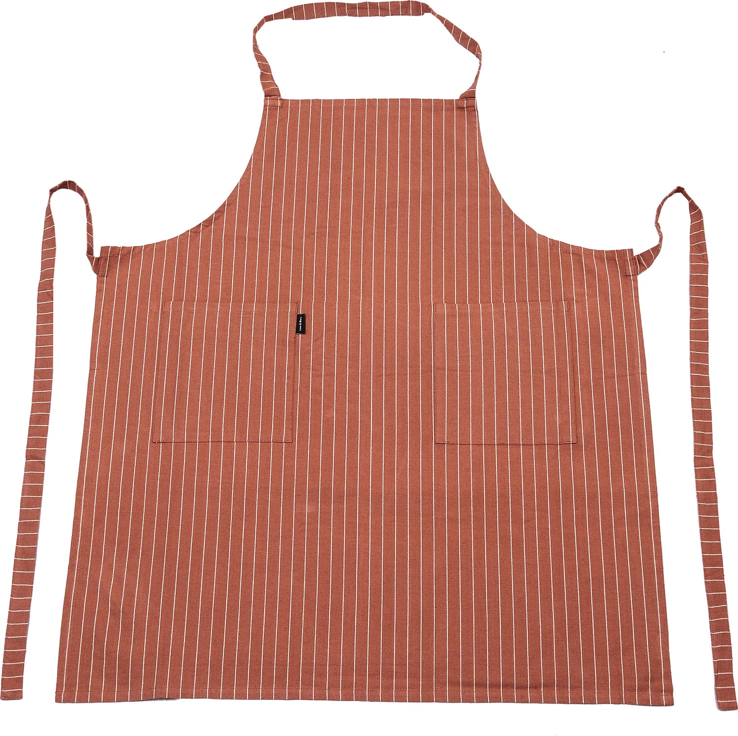 Linen & More schort Pinstripe bruin 75 x 90 cm