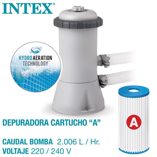 Piscina tubular retangular Intex com estrutura metálica e bomba de filtro