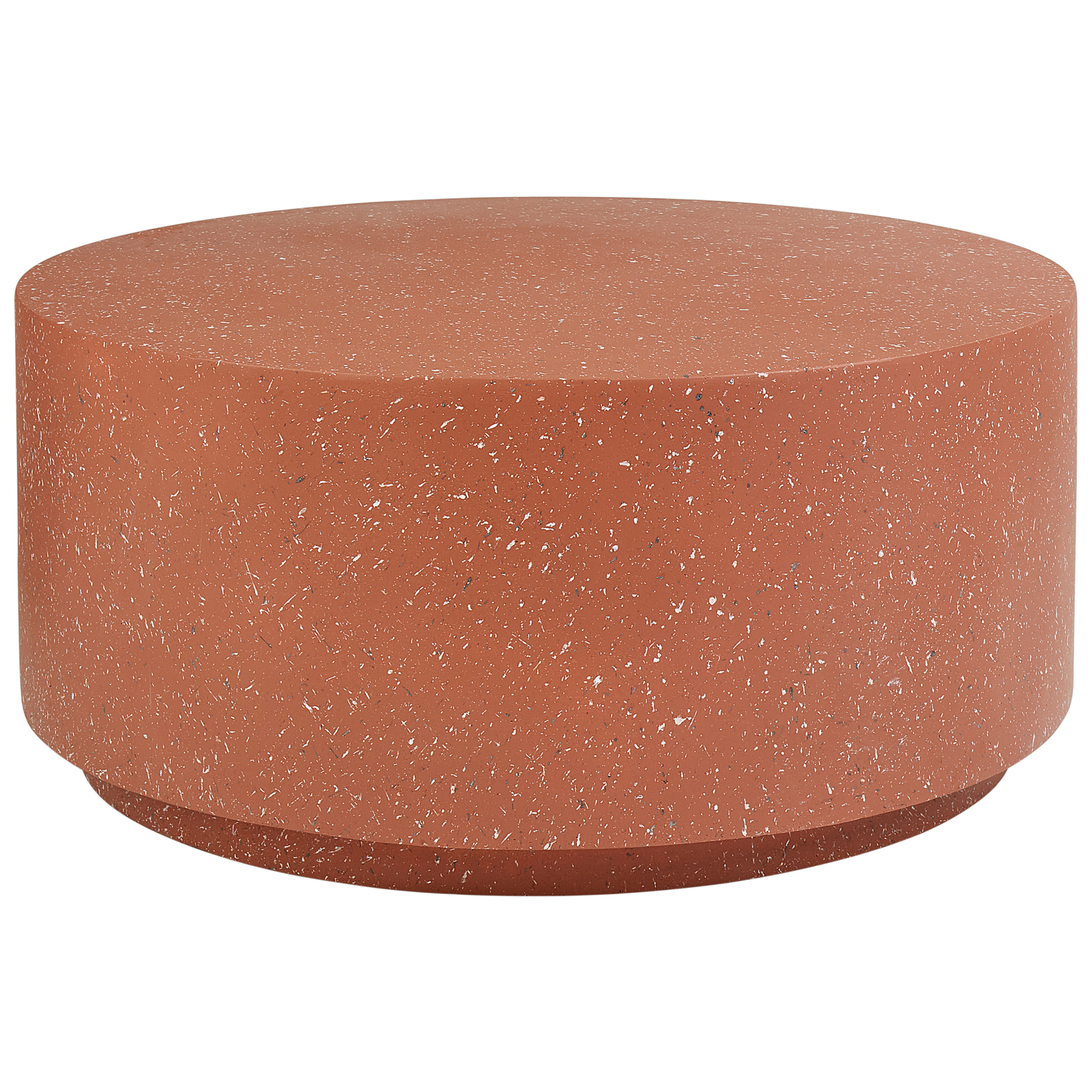 Beliani - TREZZO - Salontafel - Terrazzo|Rood - Lichtbeton