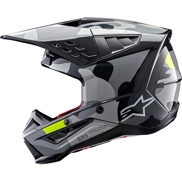 Alpinestars - Casque S-M5 Rover 2 Gris / Noir / Jaune fluo / Brillant