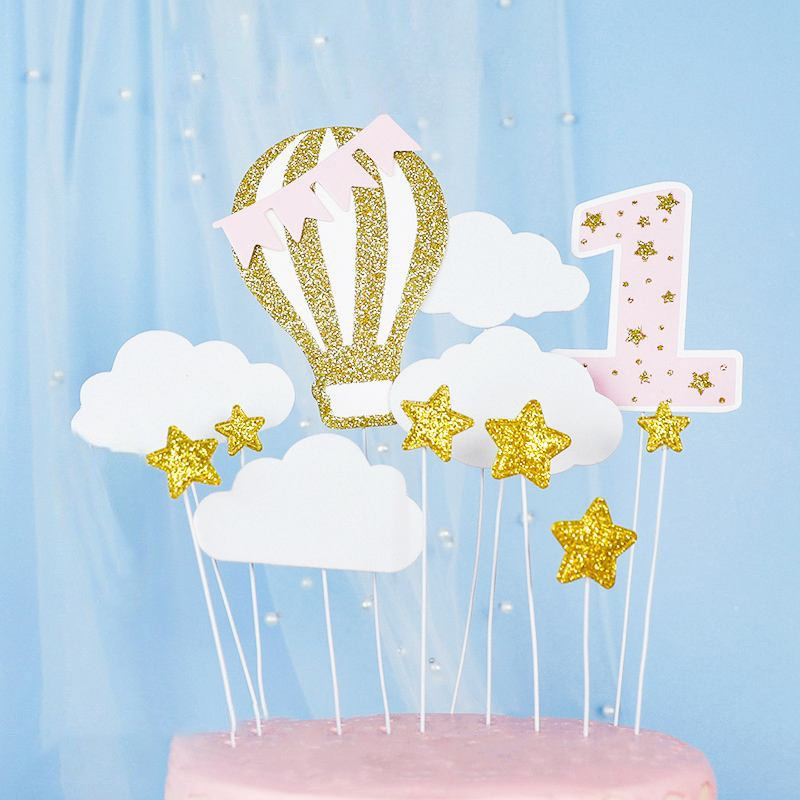 (25-tlg. Set) Kuchenstecker Happy Birthday Kinder Tortenstecker Topper Dekoration für Torten / Kuchen - Zahl 1