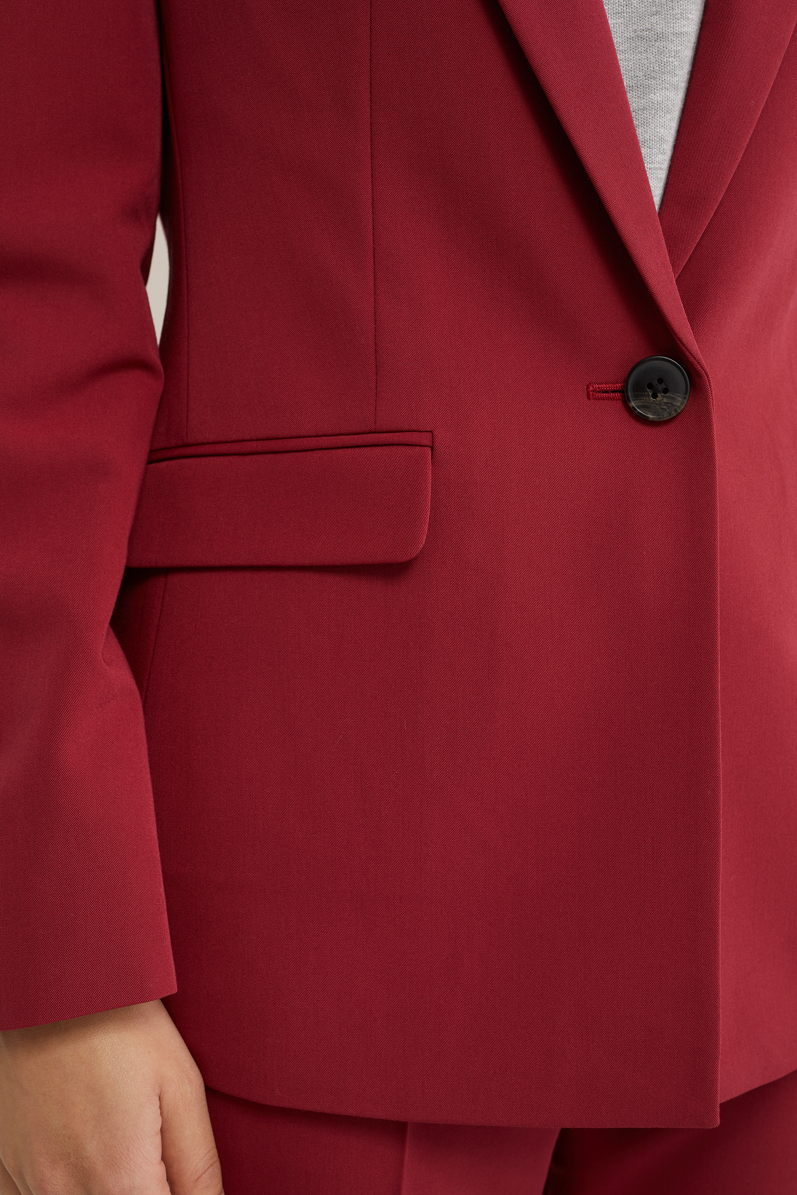 getailleerde blazer WE Fashion Bordeauxrood