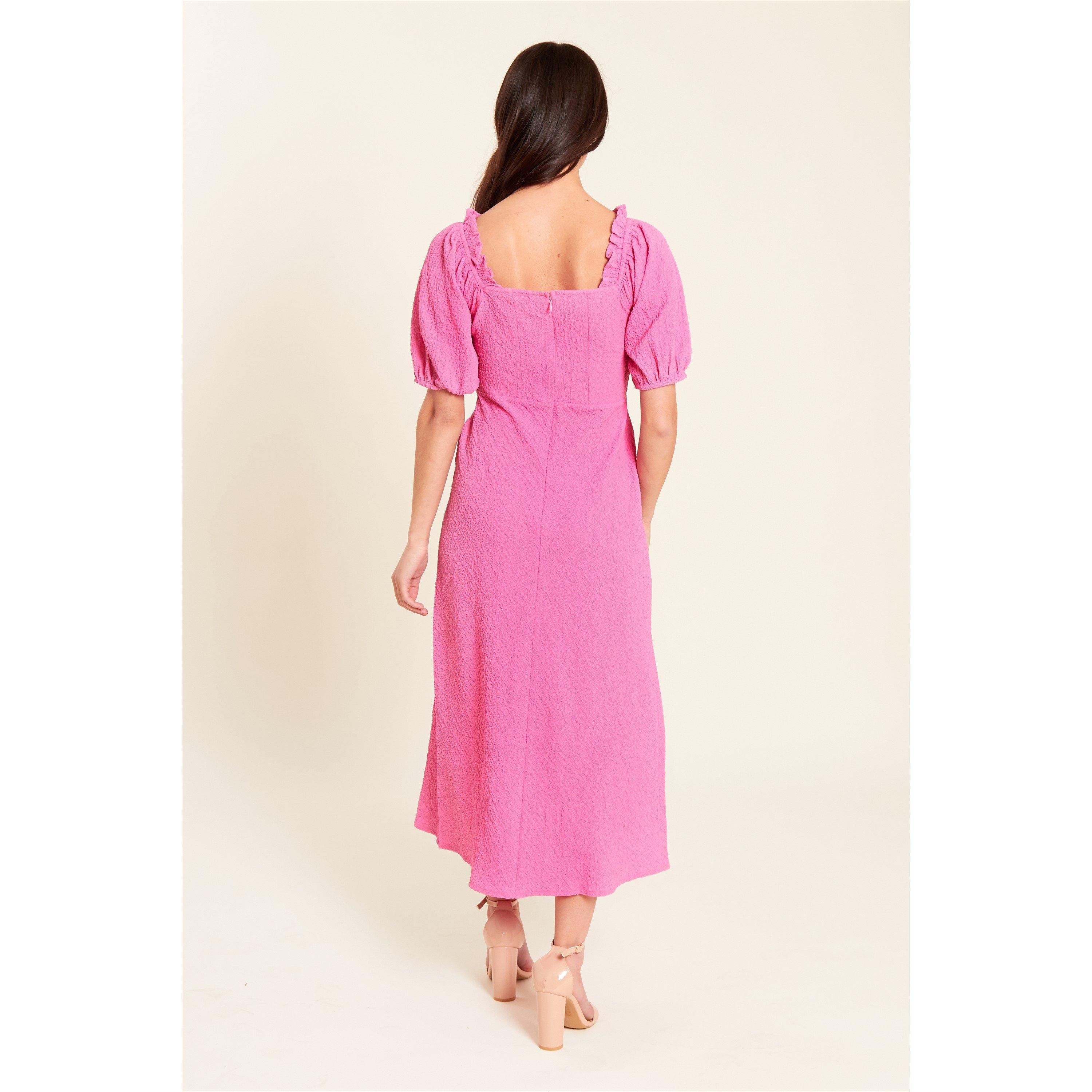 Be You Tie Tie Front Midi Dress