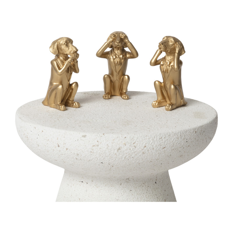 Hond Horen - goudkleurig - 15x7.5x6.5 cm
