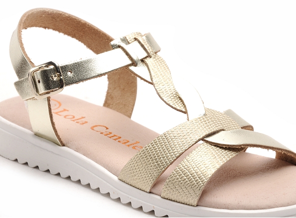 Lola  canales nu pieds enfant 4018 or