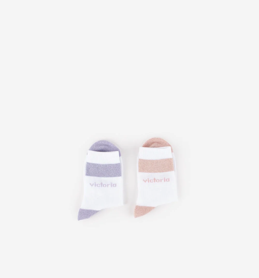 CHAUSSETTES LUREX FILLEROSA-LILA
