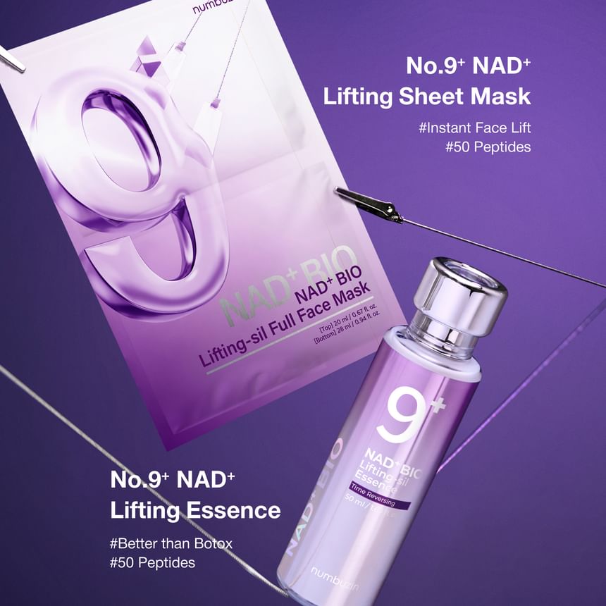 numbuzin - Nr. 9 NAD Bio Lifting-sil Full Face Mask Set