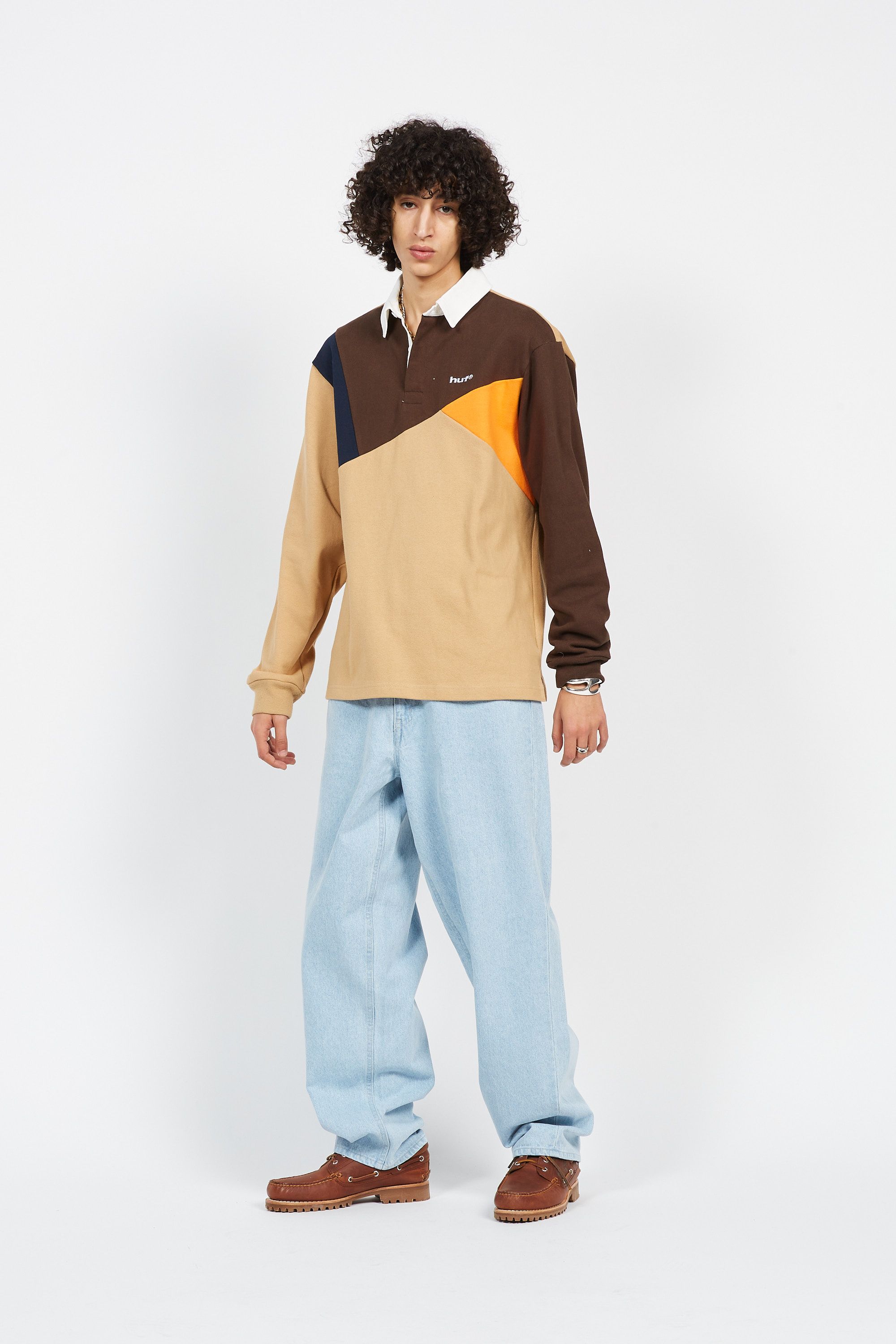 HUF Polo MIXED UP Beige