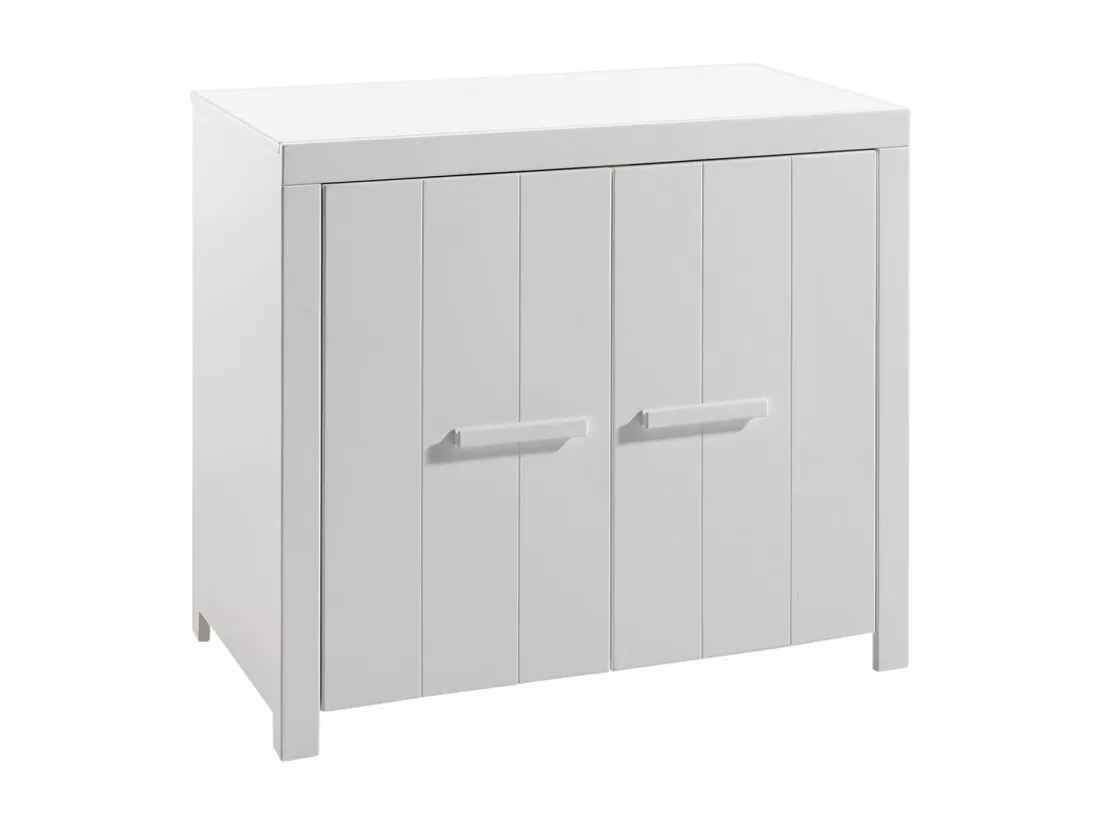 GASTON - Pack Lit Bébé 60x120cm + Commode + Armoire 2P