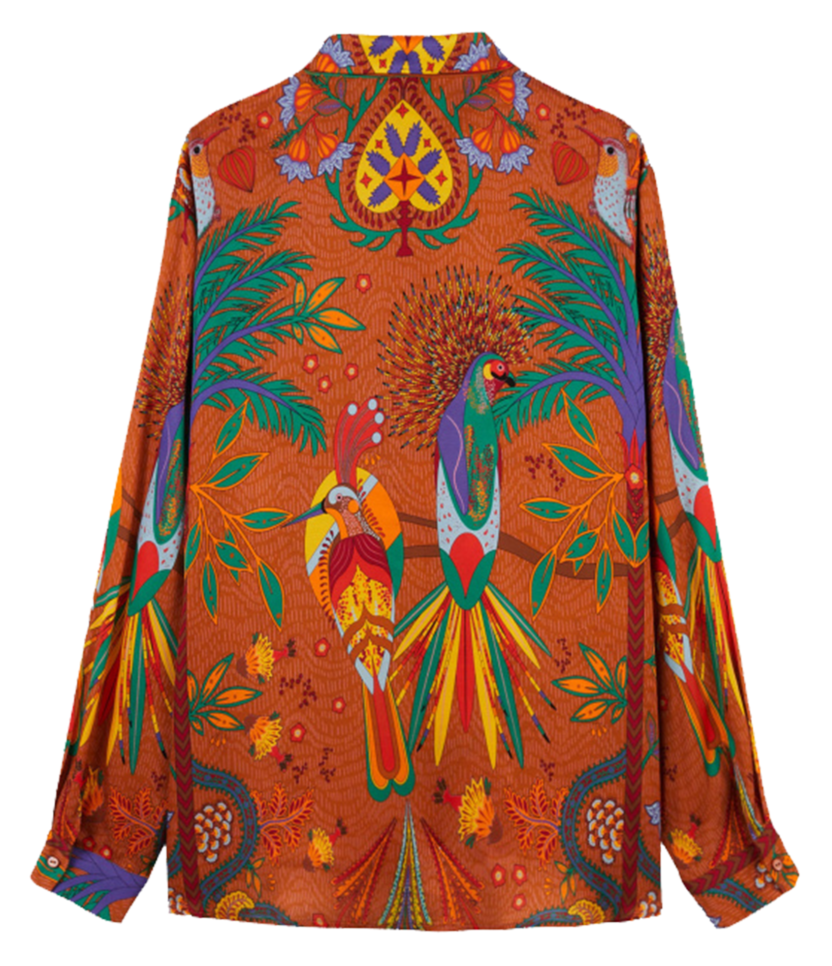 BONAVENTURE MAGIC INDIA - Chemise col classique imprimée | Orange