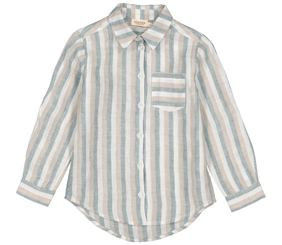 Tommy, Skjorte - Dusty Blue Stripe