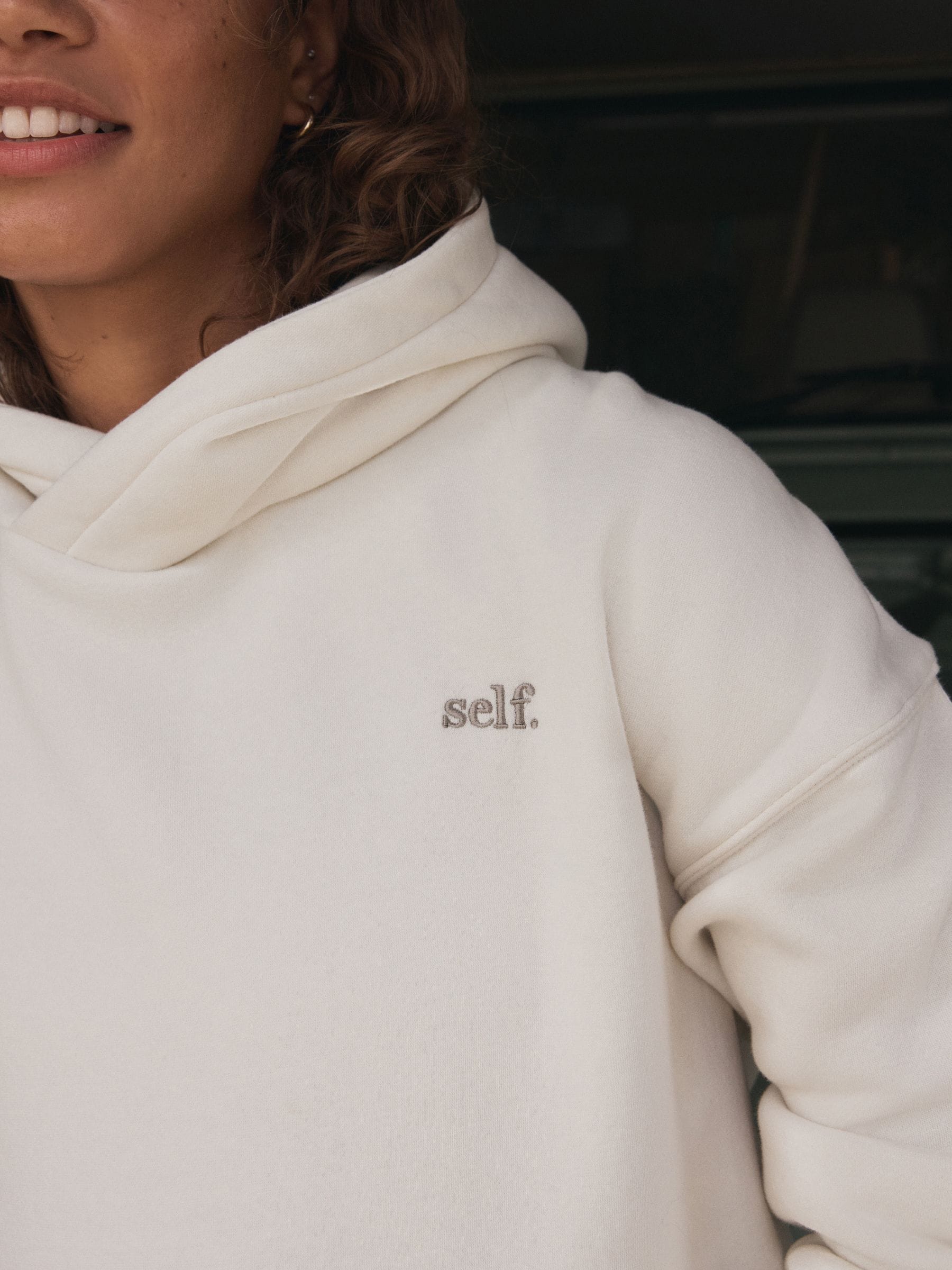 Ecru wit - Self. hoody