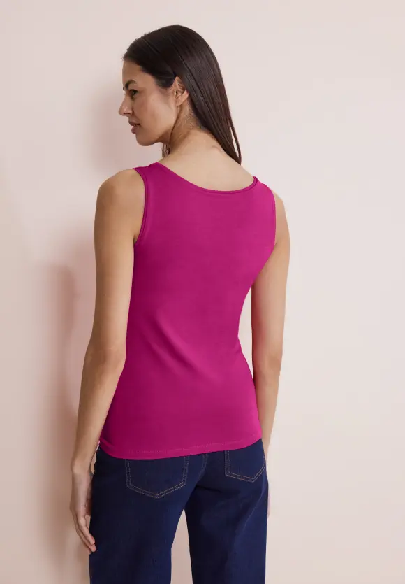 Basic Top in Unifarbe - magnolia pink